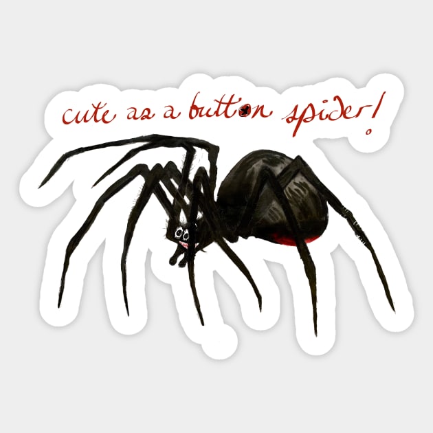 Cute as a Button Spider! Sticker by michdevilish